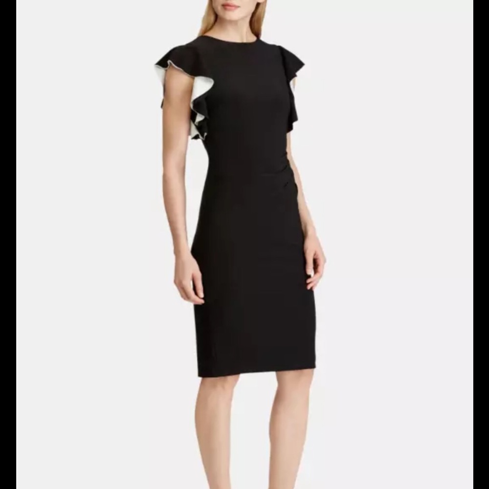 ⚡️SALE⚡️NWT Ralph Lauren black & white sheath dress